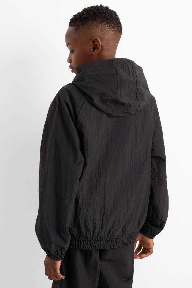 Enfants garçons - Veste de sport à capuche - noir