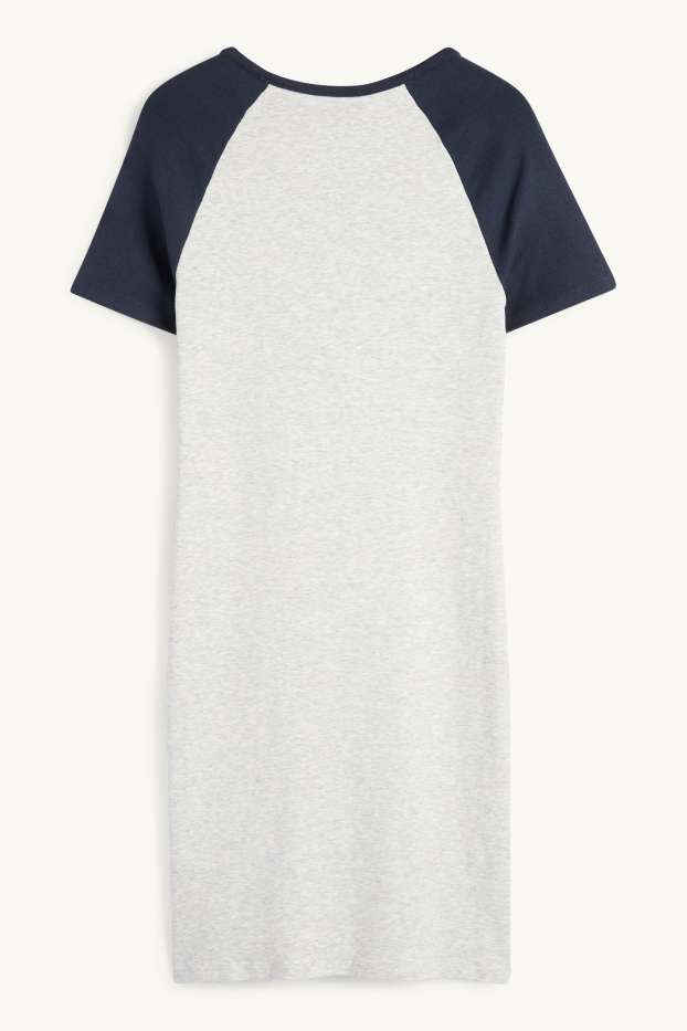 Kinder Mädchen - T-Shirt-Kleid - hellgrau-melange