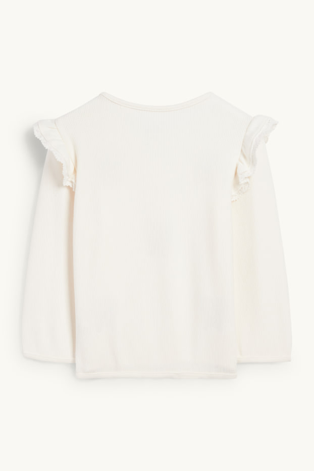 Nadó nena - Ossets - dessuadora per a nadó - acanalada - blanc trencat