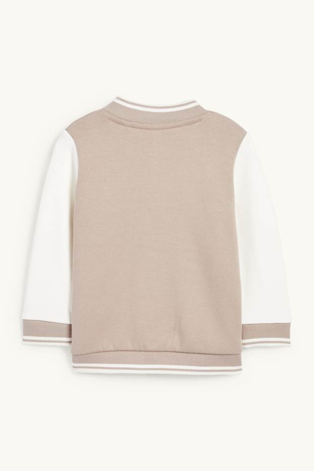 Bébés garçons - Oursons - veste style campus pour bébé - beige