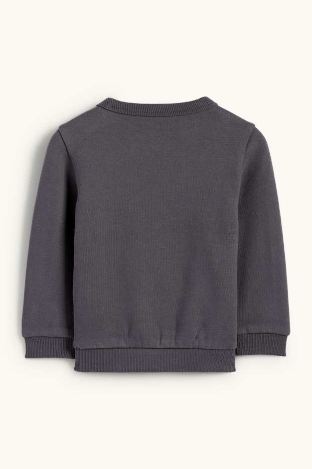 Baby: jongens - Knabbel & Babbel - babysweatshirt - donkergrijs