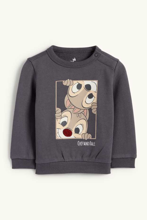 Baby: jongens - Knabbel & Babbel - babysweatshirt - donkergrijs