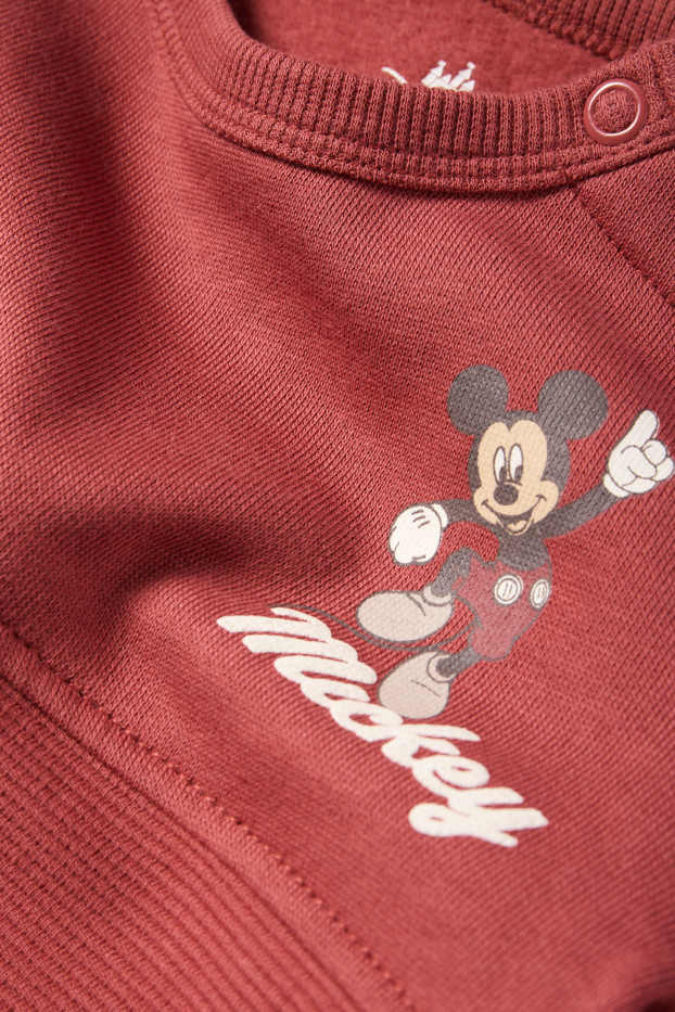 Bébés garçons - Mickey Mouse - sweat bébé - rouge foncé