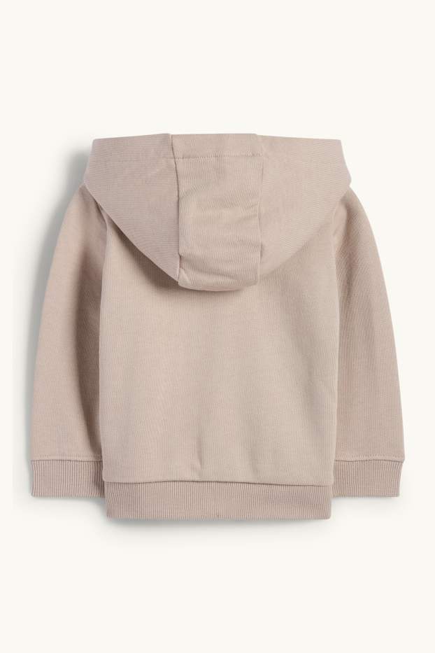 Niemowlęta chłopcy - New York - bluza niemowlęca z kapturem - beżowy