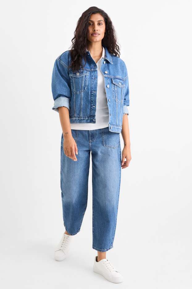 Mujer - Barrel jeans - high waist - vaqueros - azul claro