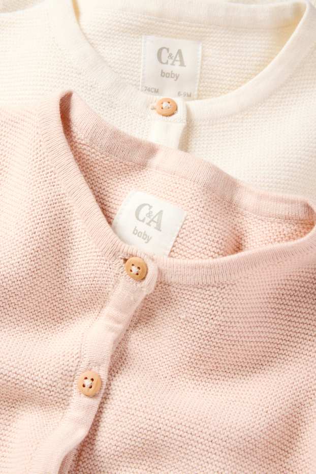 Baby Girls - Multipack of 2 - baby cardigans - rose