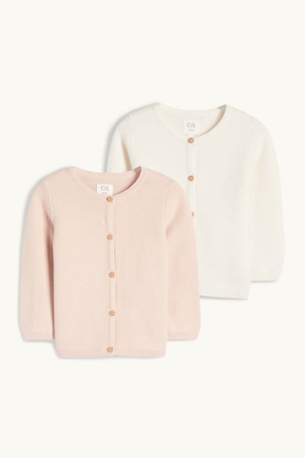 Baby Girls - Multipack of 2 - baby cardigans - rose