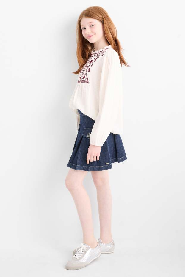 Kinder Mädchen - Jeansrock - dunkeljeansblau