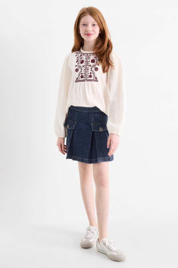 Kinder Mädchen - Jeansrock - dunkeljeansblau