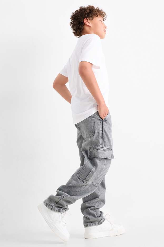 Children Boys - Cargo jeans - denim-gray