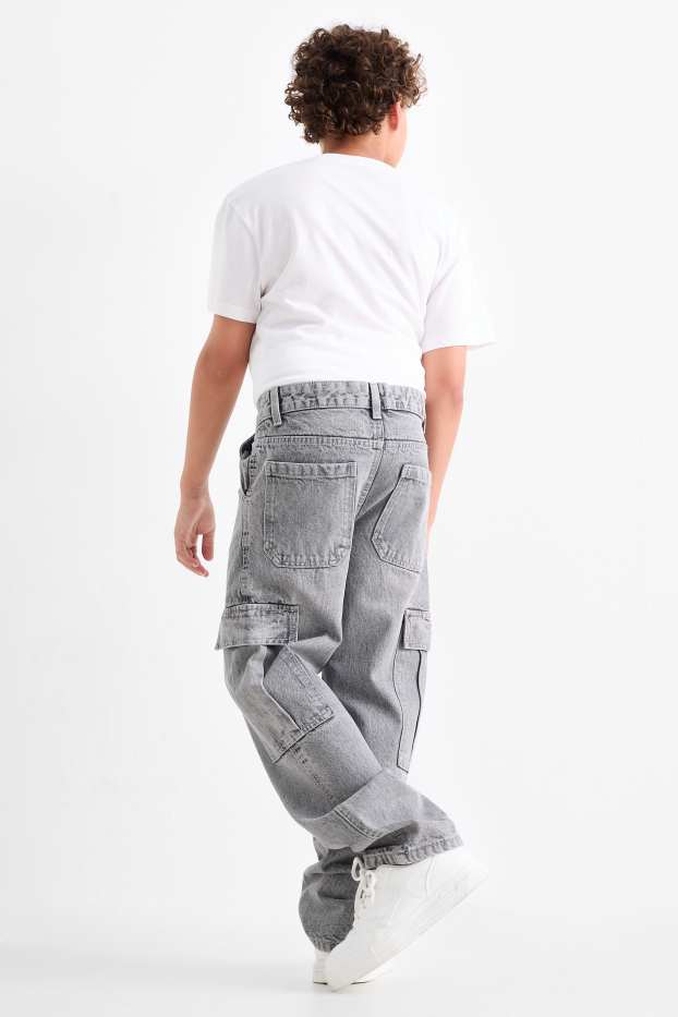 Children Boys - Cargo jeans - denim-gray