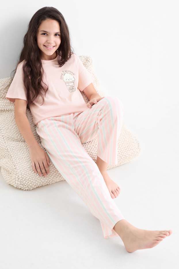 Nena - Paquet de 3 - cadell i crispetes - pijama - 6 peces - rosa