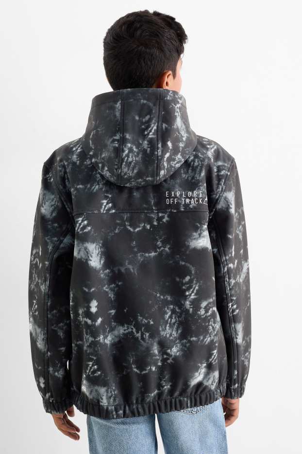 Nen - Jaqueta softshell amb caputxa - impermeable - estampada - antracita
