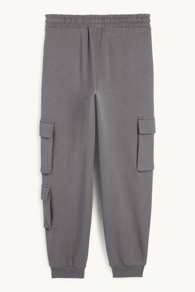 Nen - Pantalons de xandall cargo - gris fosc