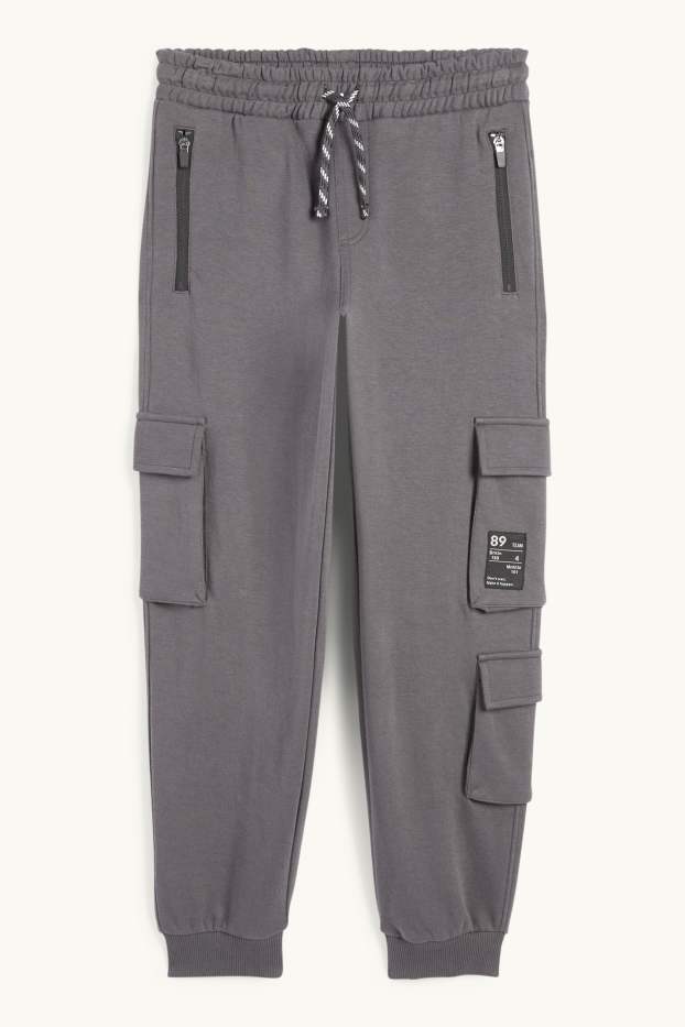 Nen - Pantalons de xandall cargo - gris fosc