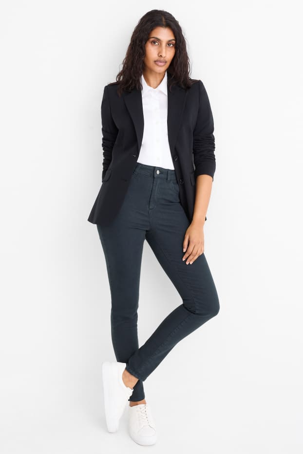 Femmes - Jegging jean - high waist - jean bleu foncé