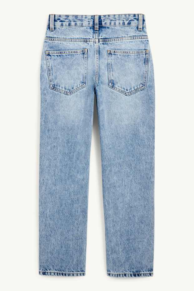 Kinderen: jongens - Straight jeans - extra smalle tailleband - jeanslichtblauw