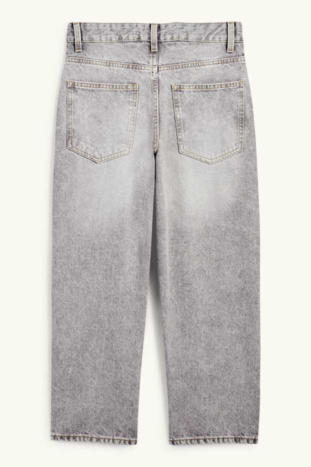 Enfants garçons - Jean baggy - ourlet ultralarge - jean gris clair