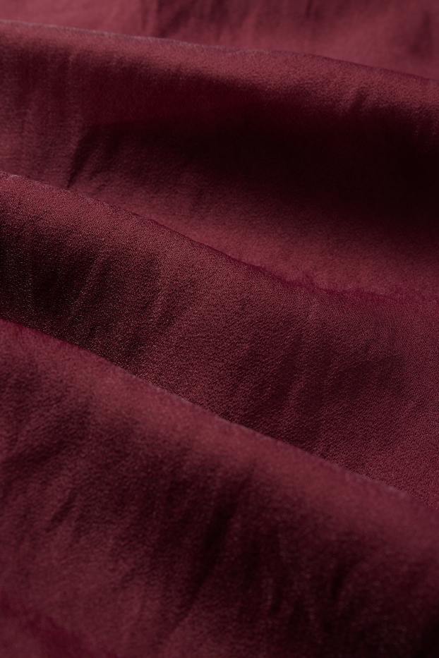 Women - Pleated skirt - bordeaux