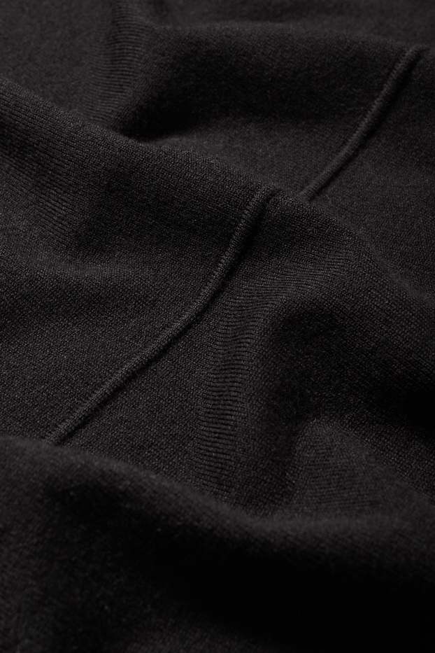 Femei - Pulover din tricot fin - negru