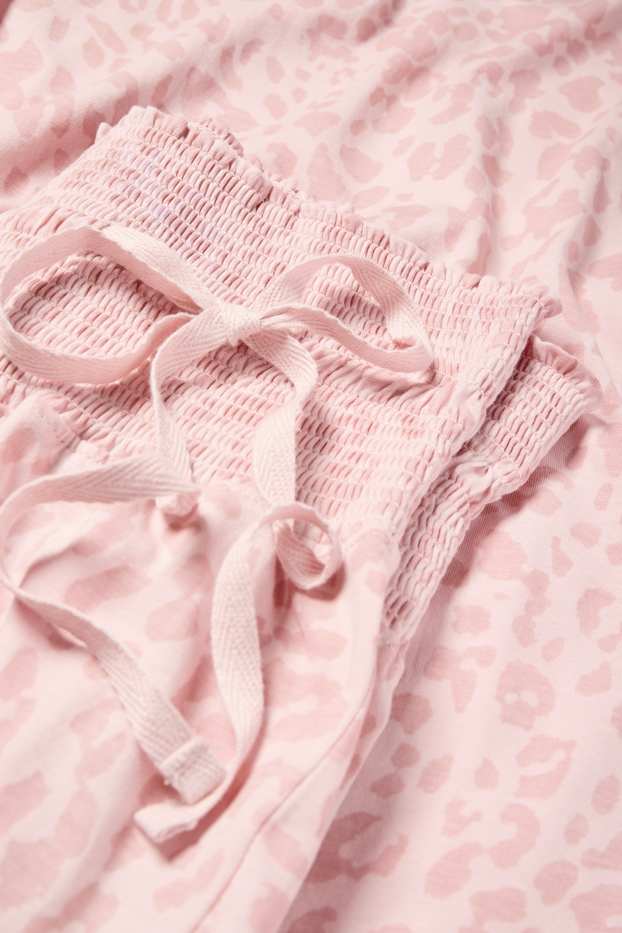 Femmes - Pyjama d’allaitement - imprimé léopard - rose