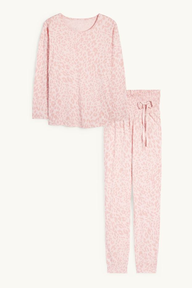 Femmes - Pyjama d’allaitement - imprimé léopard - rose