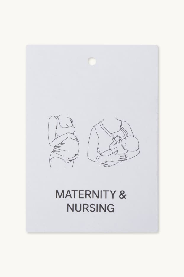 Femmes - Pyjama d’allaitement - à pois - noir