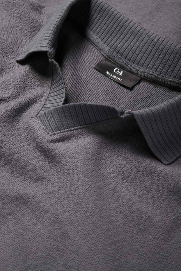 Home - Polo de punt - regular fit - gris fosc