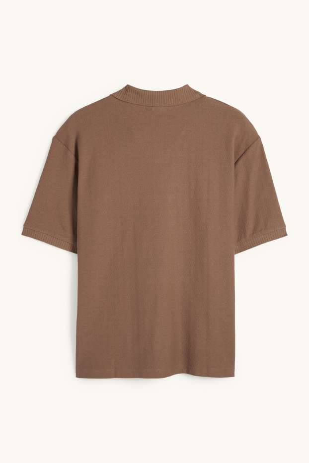 Home - Polo de punt - regular fit - marró