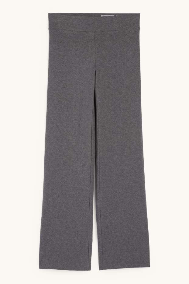 Women - Flared leggings - dark gray