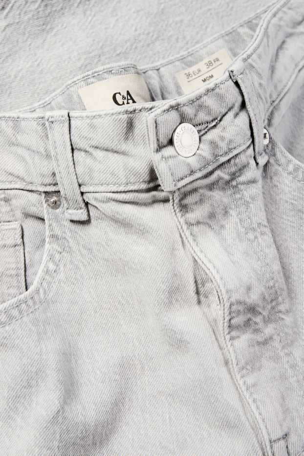 Femmes - Mom jean - high waist - LYCRA® - jean gris clair