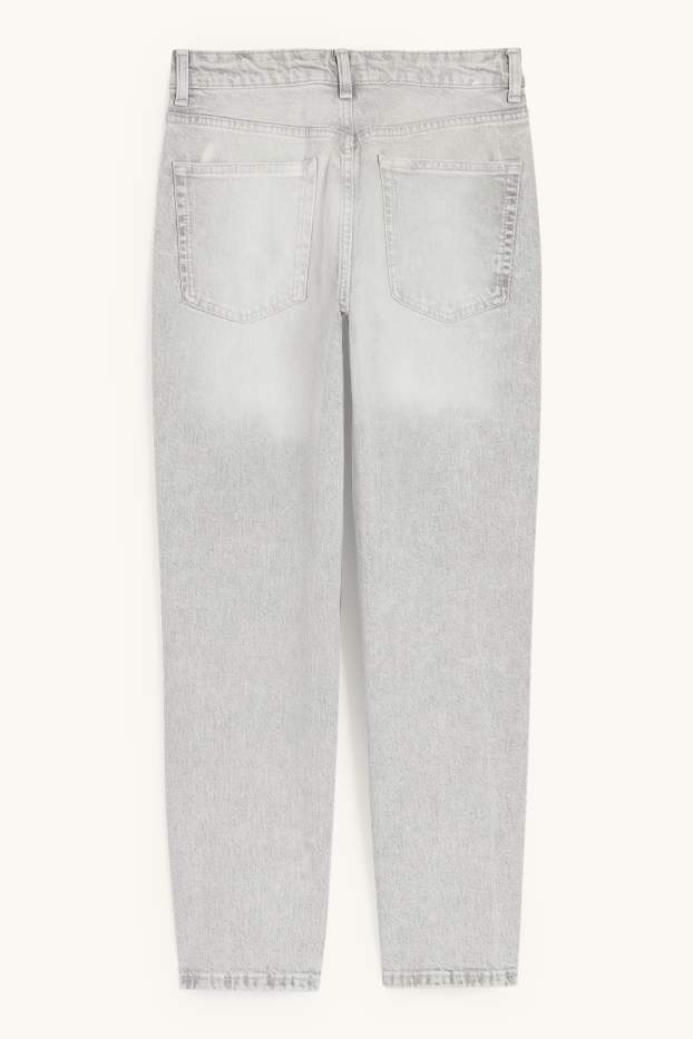 Femmes - Mom jean - high waist - LYCRA® - jean gris clair