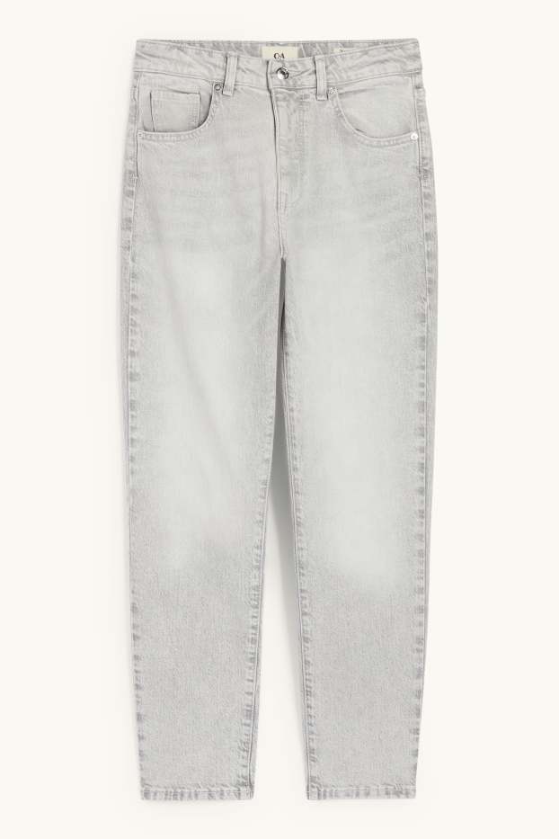 Femmes - Mom jean - high waist - LYCRA® - jean gris clair