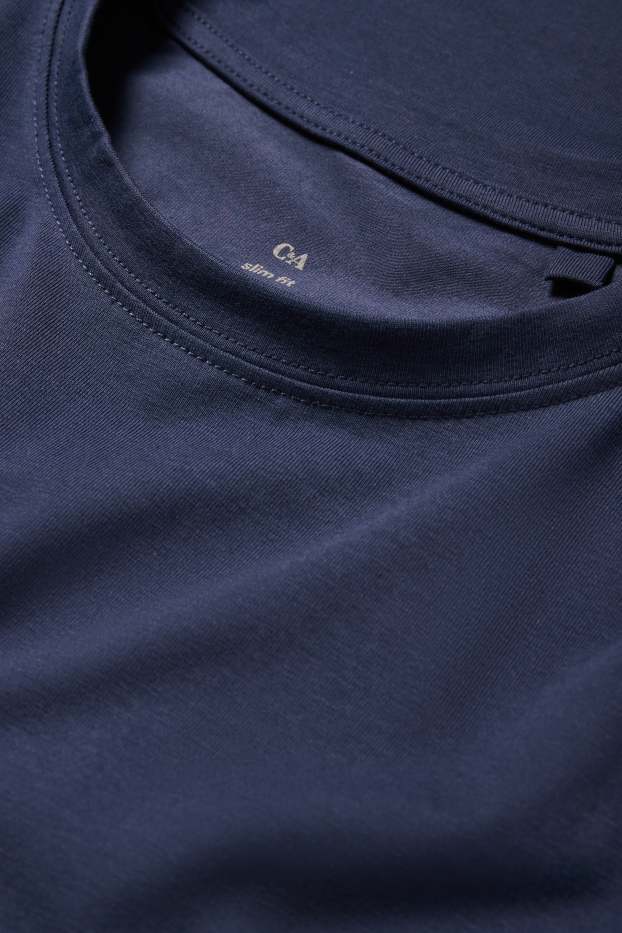 Damen - Langarmshirt - Slim Fit - dunkelblau