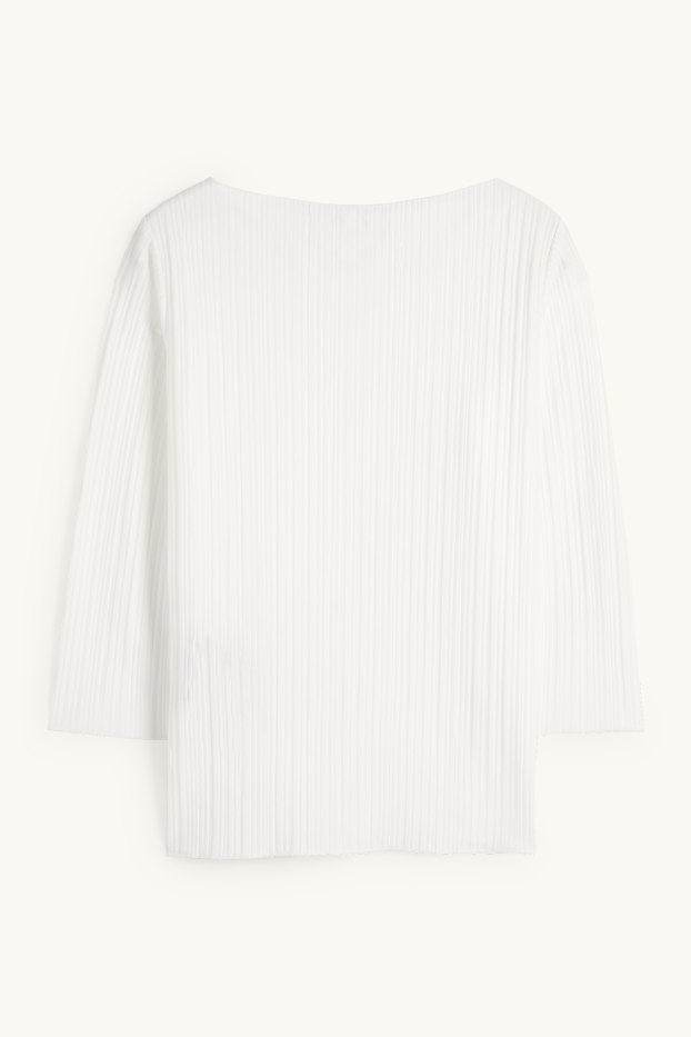 Dona - Samarreta de màniga llarga prisada - blanc