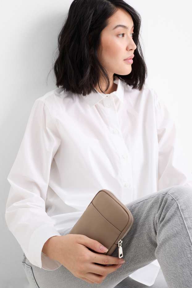 Dona - Funda per al telèfon mòbil amb corretja extraïble - pell sintètica - talp