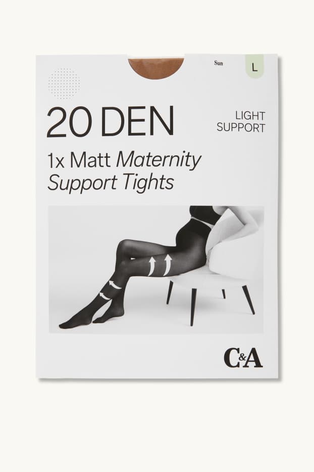 Femmes - Collants fins de grossesse - 20 DEN - beige