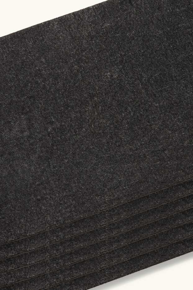 Dames - Set van 6 paar - nylon kniekousen - 20 DEN - zwart