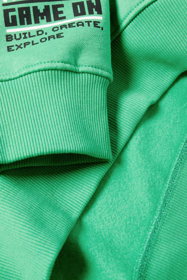 Enfants garçons - Minecraft - sweat à capuche - vert