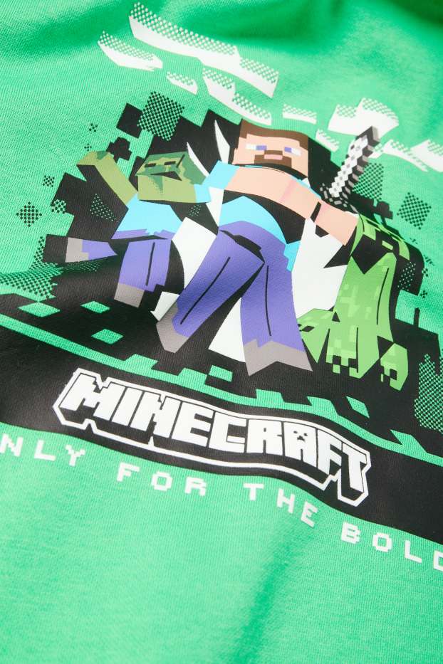 Enfants garçons - Minecraft - sweat à capuche - vert