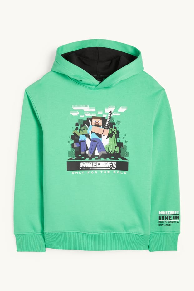 Enfants garçons - Minecraft - sweat à capuche - vert