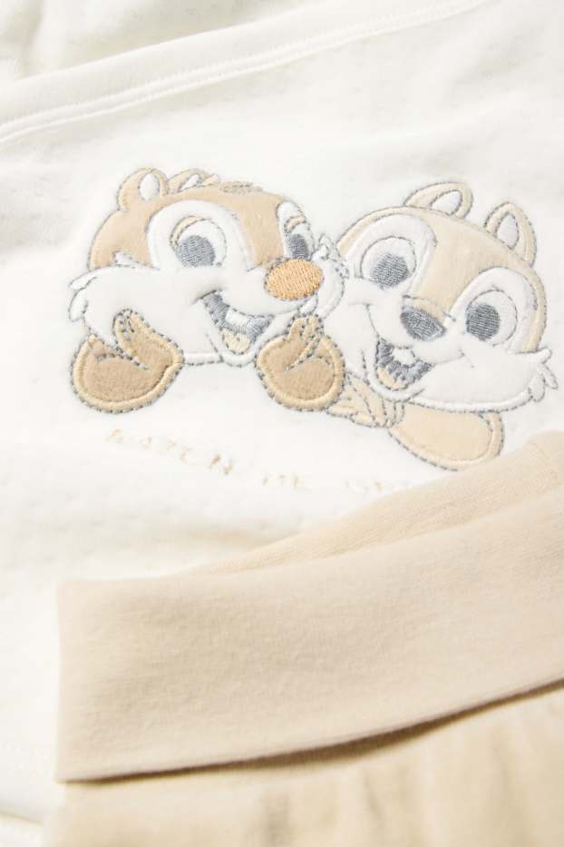 Unisex - Knabbel & Babbel - babypyjama - 2-delig - crème wit