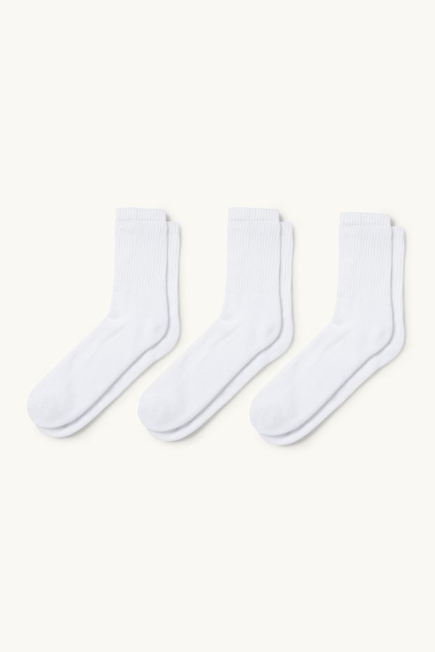 Femmes - Lot de 3 paires - chaussettes de tennis - blanc