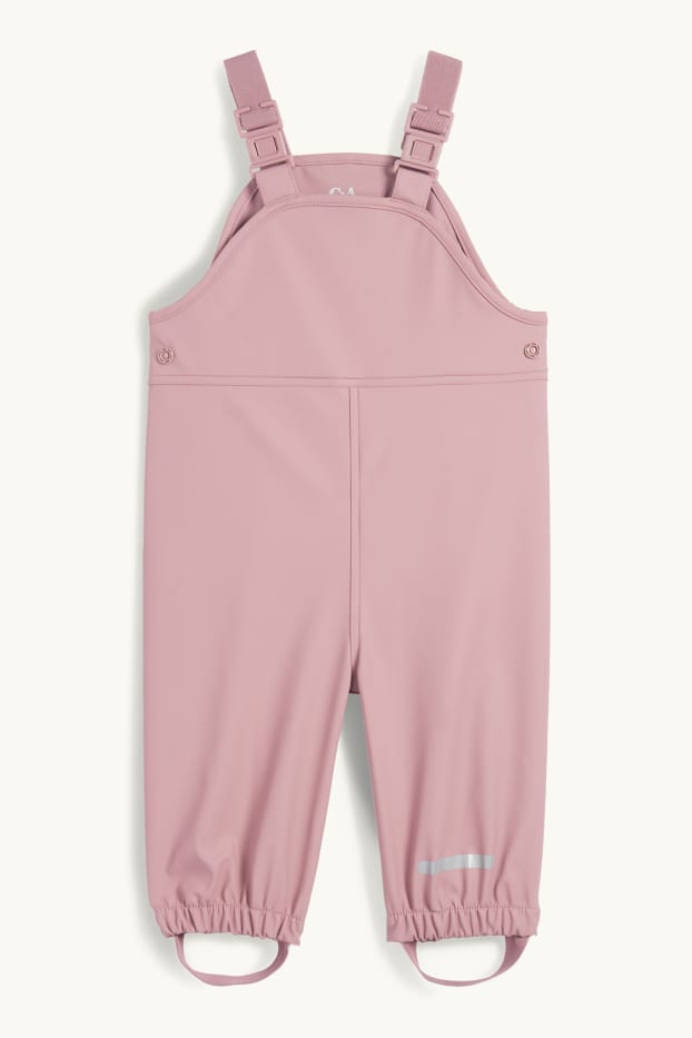 Baby Mädchen - Baby-Regenhose - wasserdicht - rosa