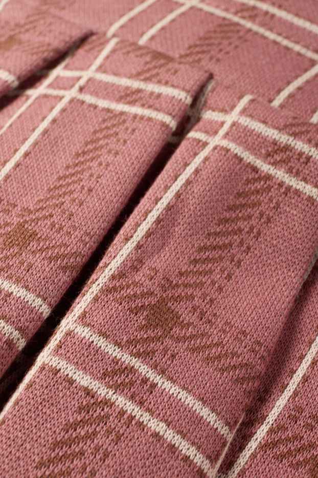 Kinder Mädchen - Rock - kariert - dunkelrosa