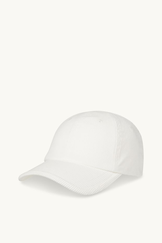 Damen - Cord-Cap - weiß
