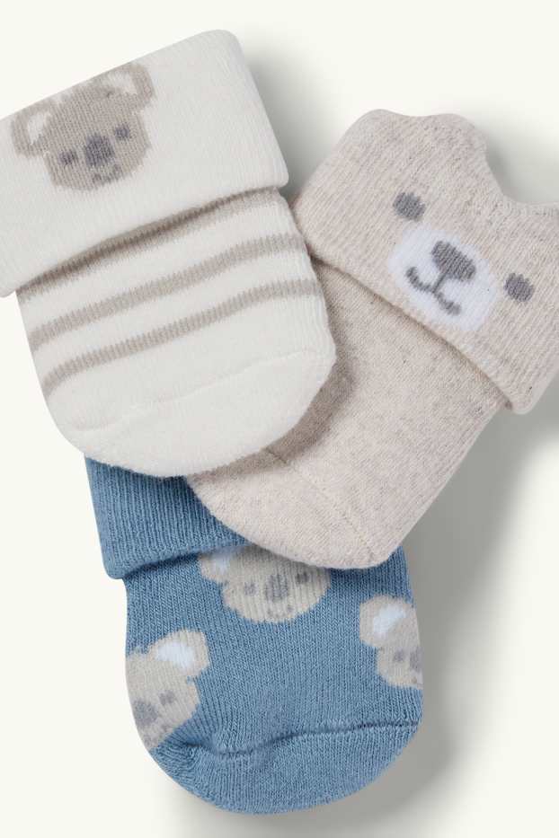 Baby Jungen - Multipack 3er - Koala - Erstlingssocken mit Motiv - blau