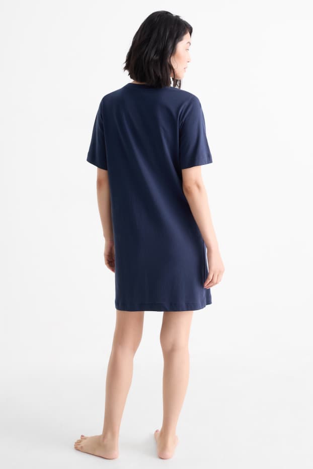 Donna - Camicia da notte - Snoopy - blu scuro