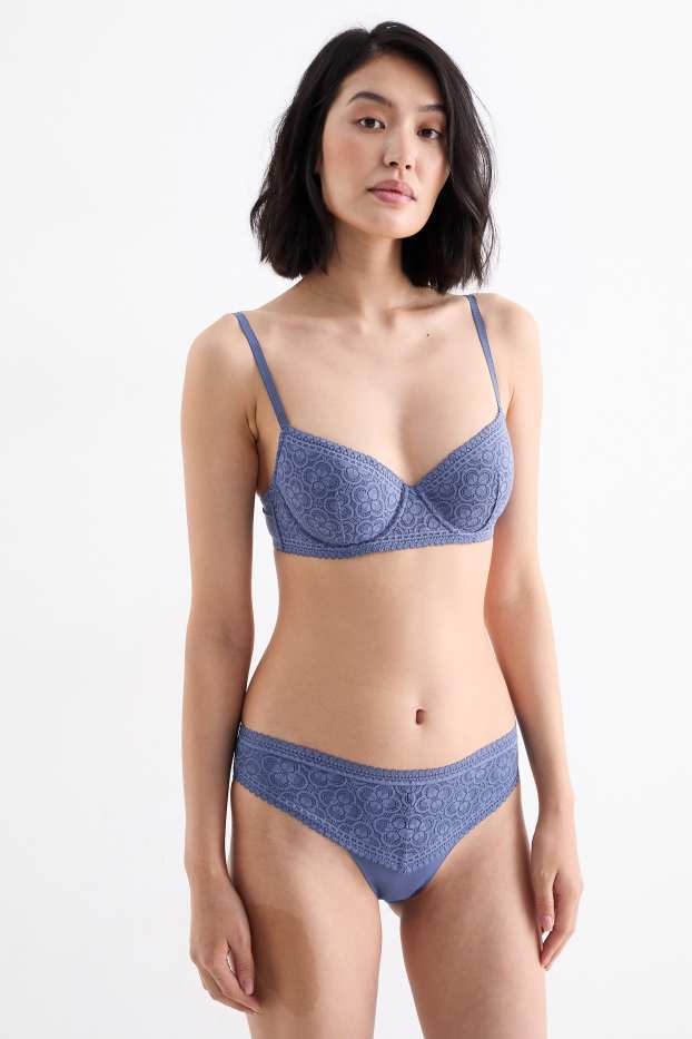 Femmes - Soutien-gorge avec armatures - DEMI - ampliforme - bleu foncé