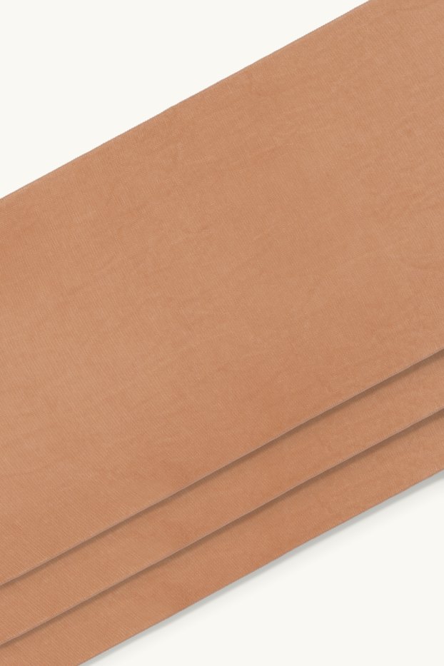 Dames - Set van 3 paar - fijne kniekousen - LYCRA® - 20 DEN - bruin